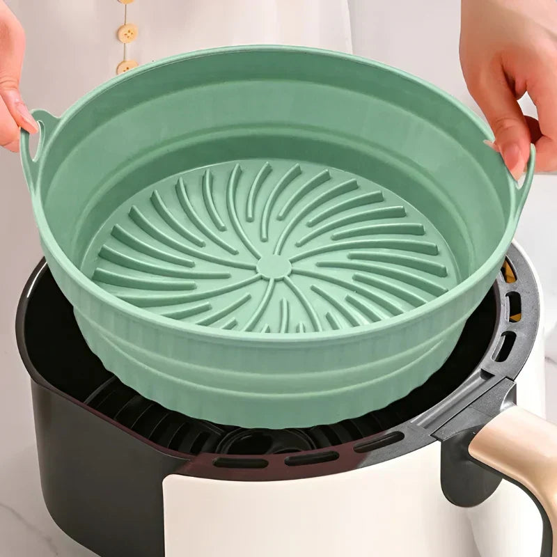 Heat - Resistant Silicone Insert For Hot Air Fryers with Non - Stick Coating