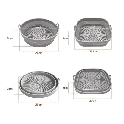 Heat - Resistant Silicone Insert For Hot Air Fryers with Non - Stick Coating