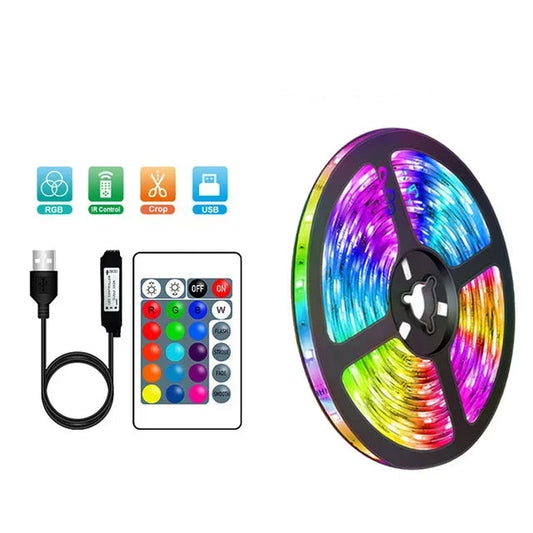 RGB LED Strip With USB Connection - Color Changing Light For Ambience And TV Backlighting