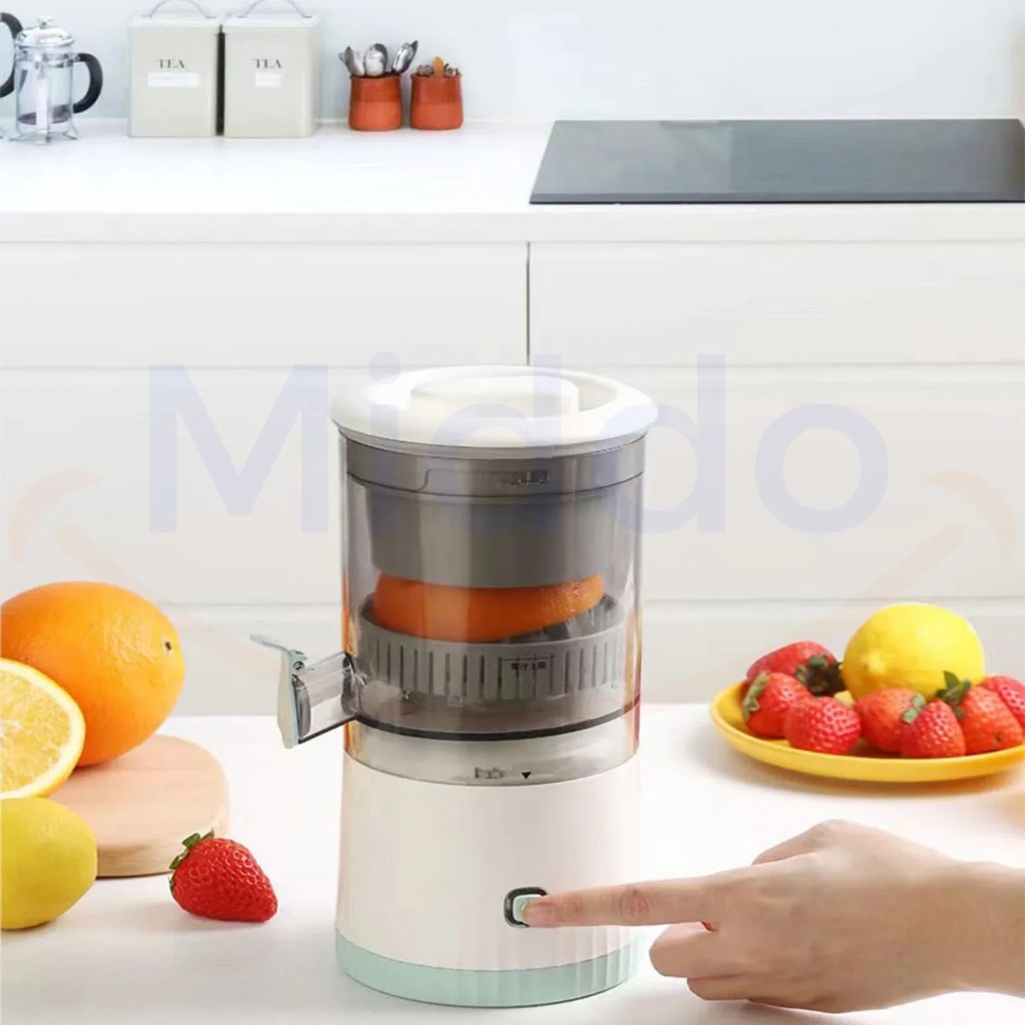 Electric Citrus Juicer With Juice Collector - For Fresh Juice In Seconds