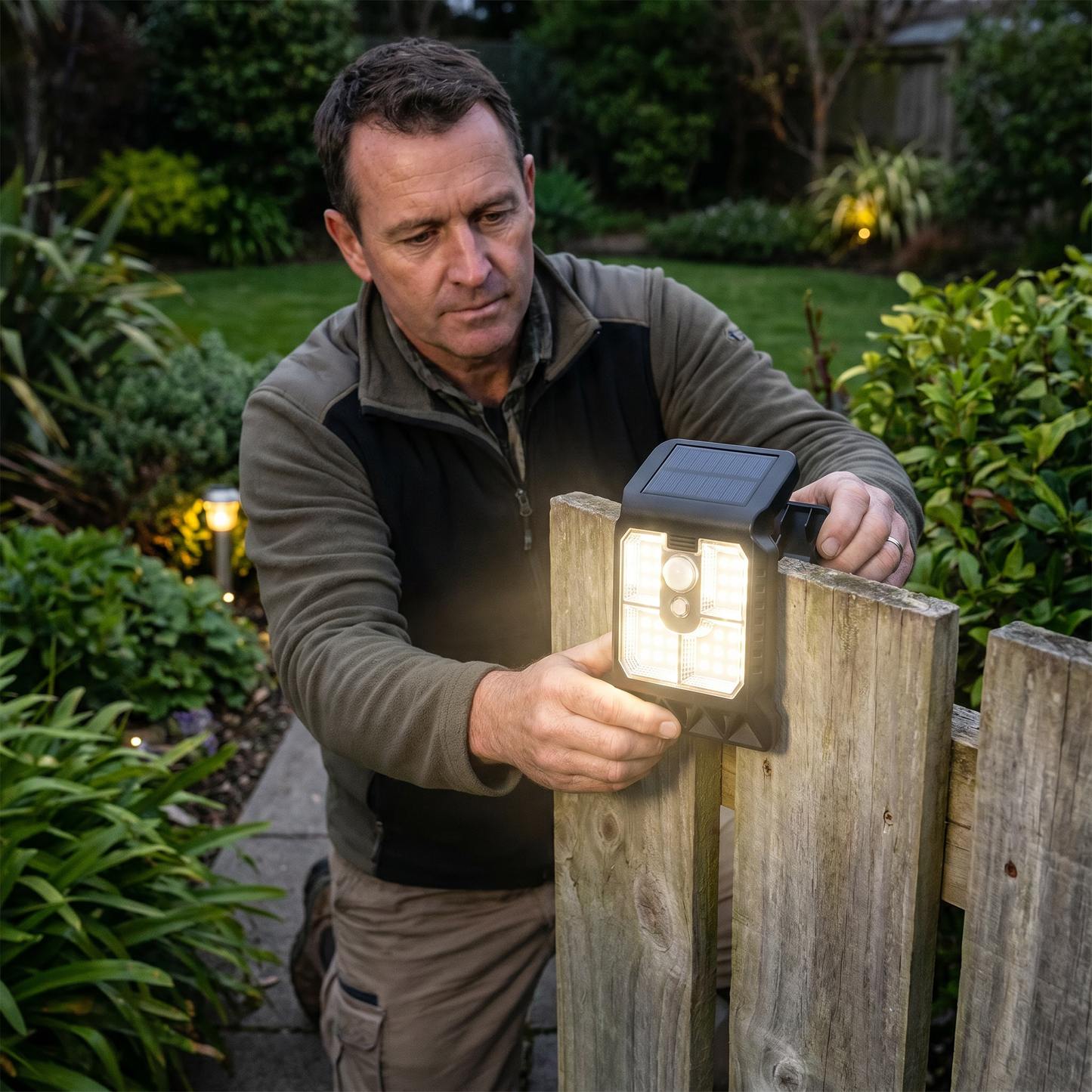 Practical Clip-On Solar Lamp with Motion Sensor