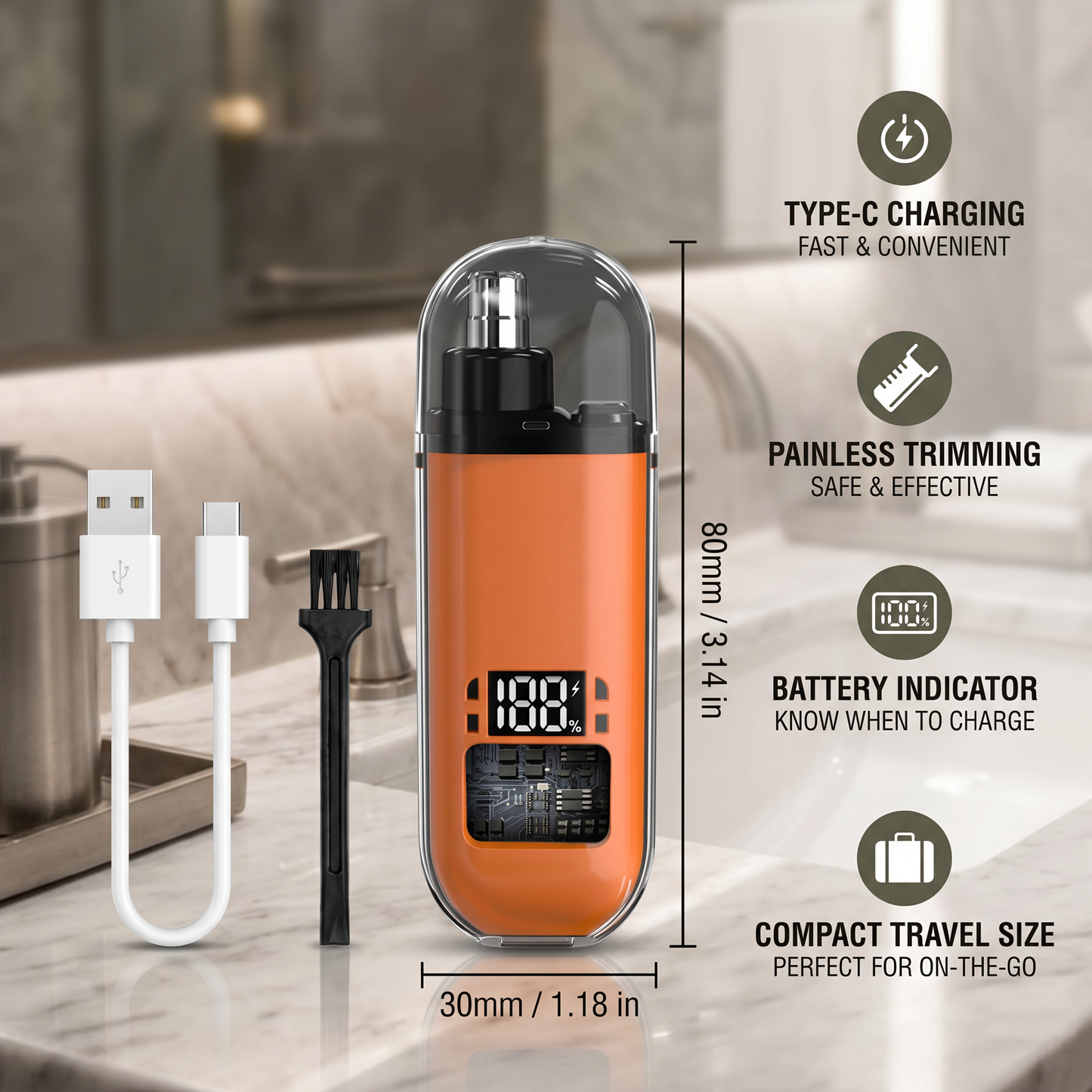 Practical Nose Hair Trimmer for On-the-Go Use