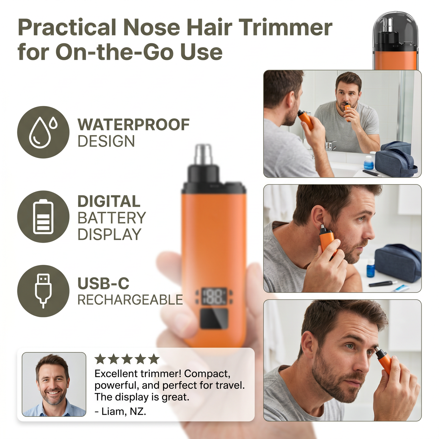 Practical Nose Hair Trimmer for On-the-Go Use