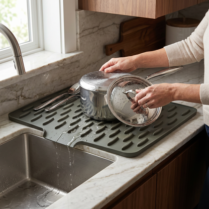 Slanted Silicone Drip Mat – Heat-Resistant and Non-Slip