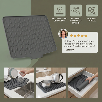 Slanted Silicone Drip Mat – Heat-Resistant and Non-Slip