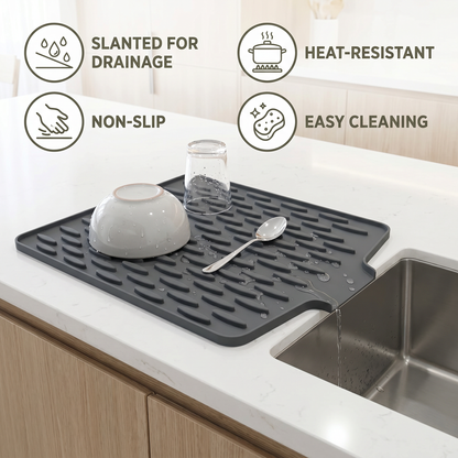 Slanted Silicone Drip Mat – Heat-Resistant and Non-Slip