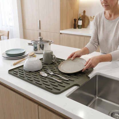 Slanted Silicone Drip Mat – Heat-Resistant and Non-Slip