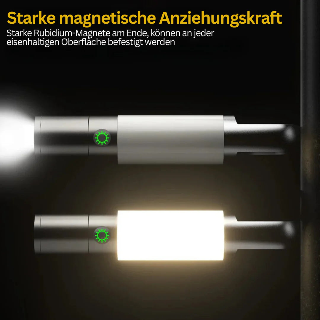 LED Torch With Multi - Colour Filters - Rechargeable USB - C Torch With Camping And Emergency Light Function