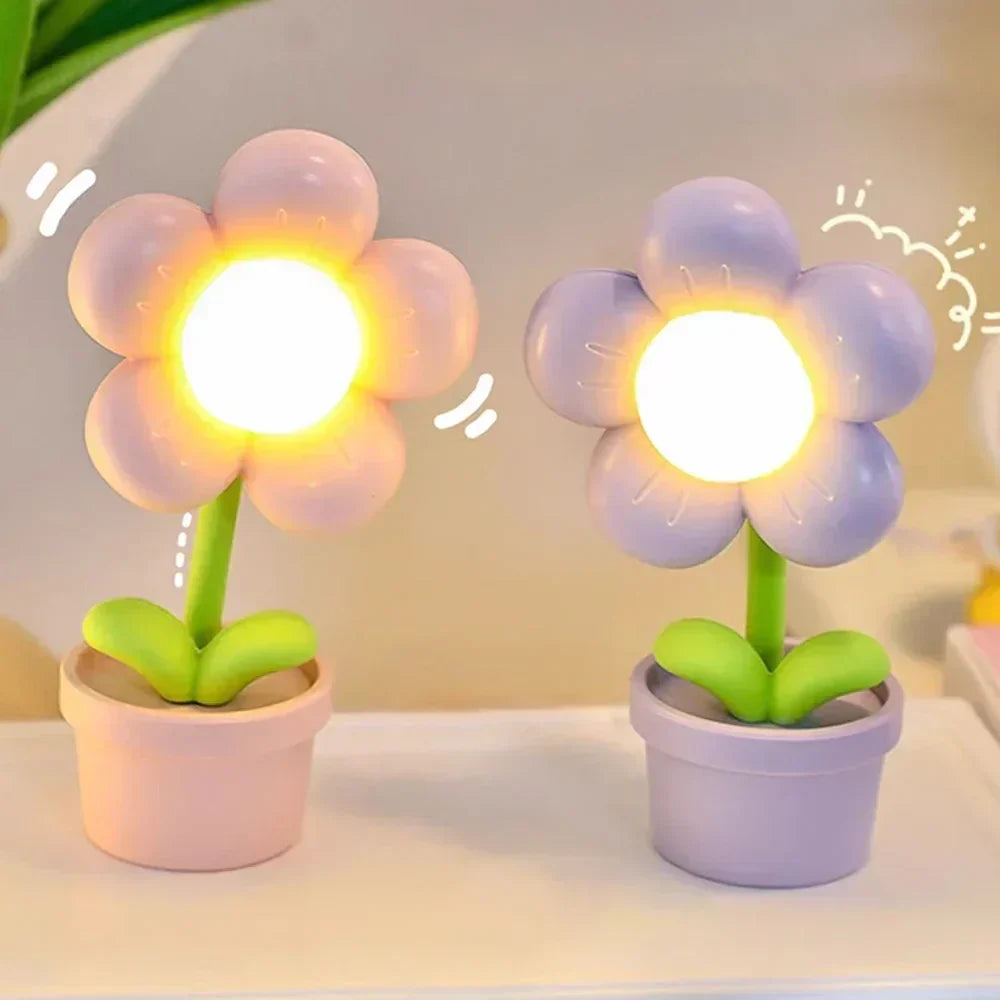 Cute Flower Night Lamp for Children - Led Table Lamp in Flower Design for the Children 's Room