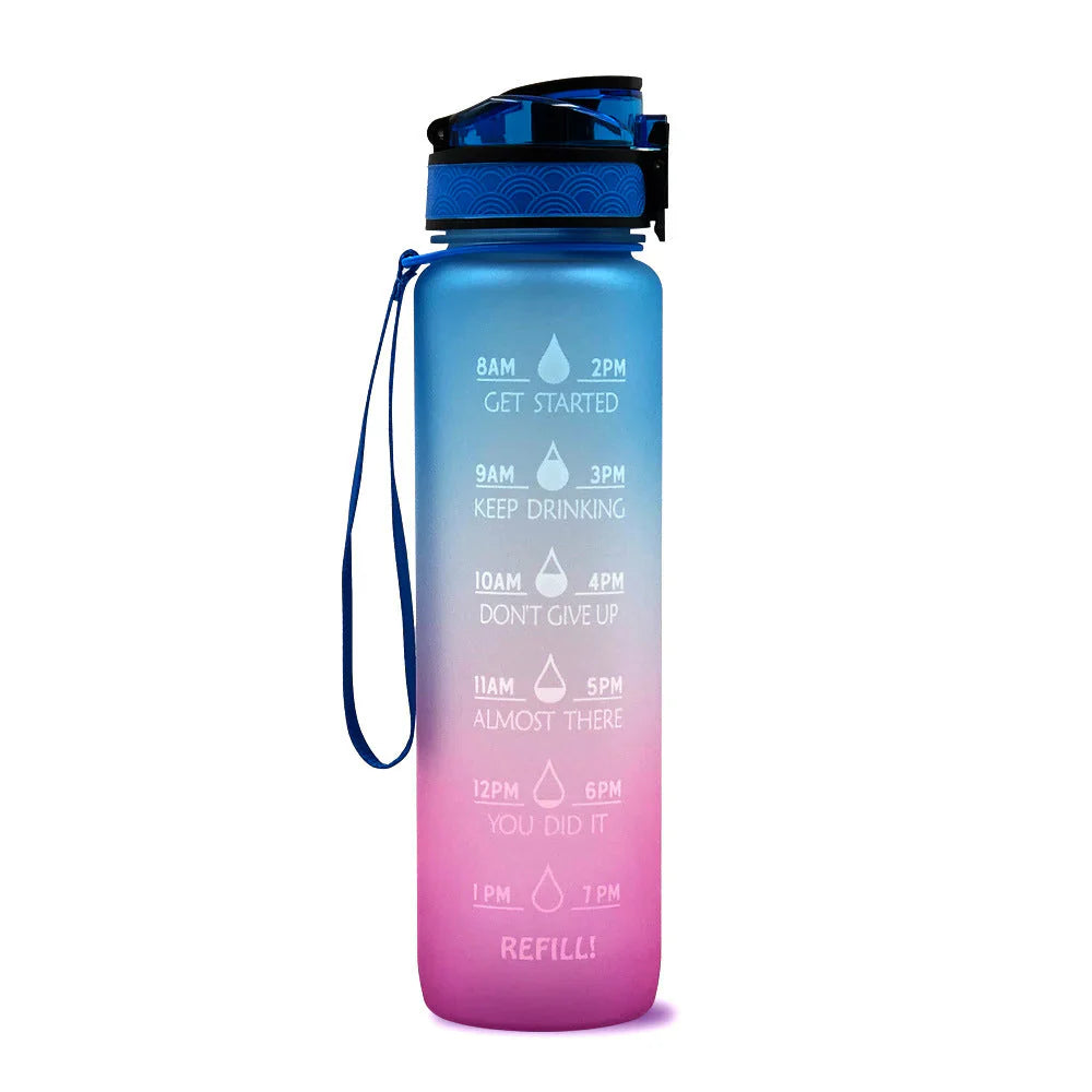 Motivational Water Bottle With Time Information