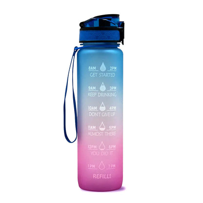Motivational Water Bottle With Time Information