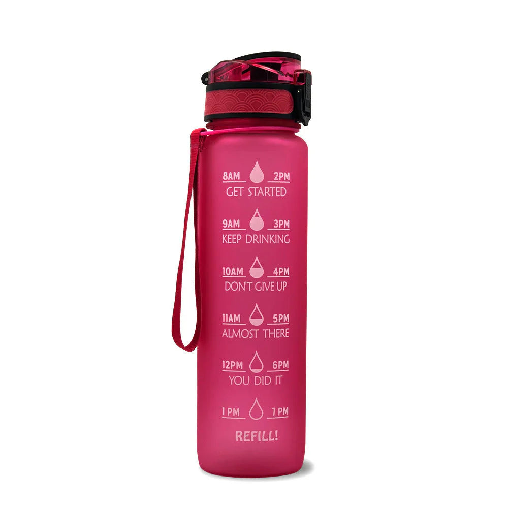 Motivational Water Bottle With Time Information