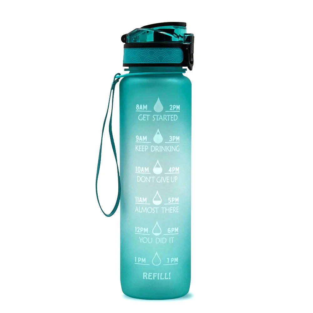 Motivational Water Bottle With Time Information