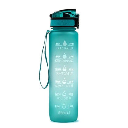Motivational Water Bottle With Time Information