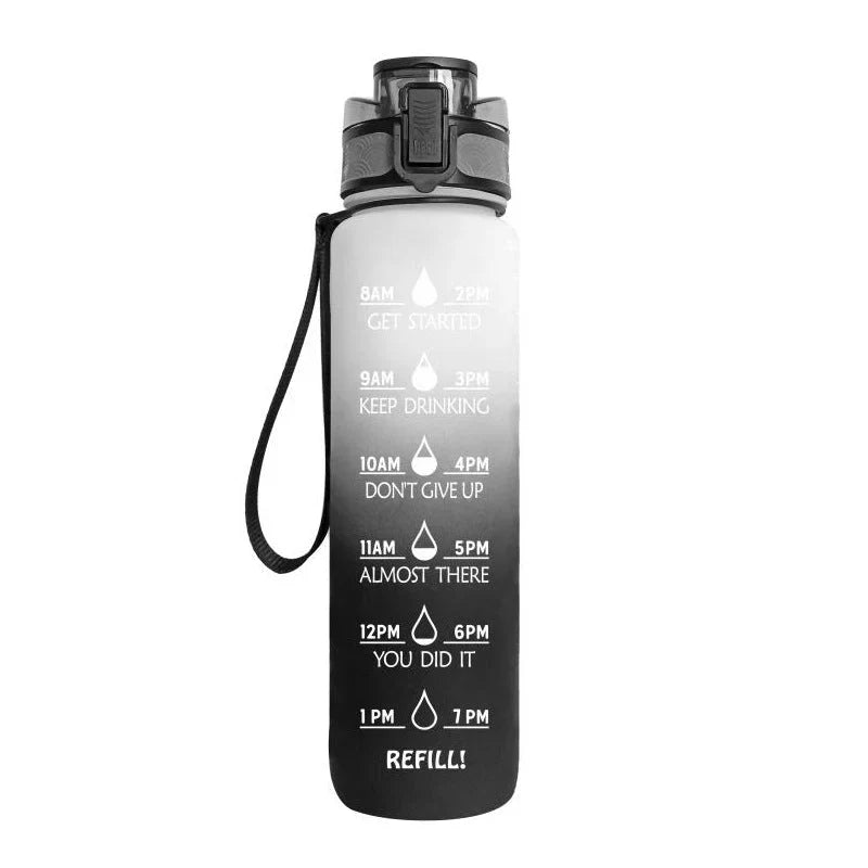 Motivational Water Bottle With Time Information
