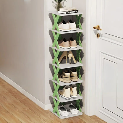 Multifunctional and Foldable Shoe Rack for Space - Saving Storage
