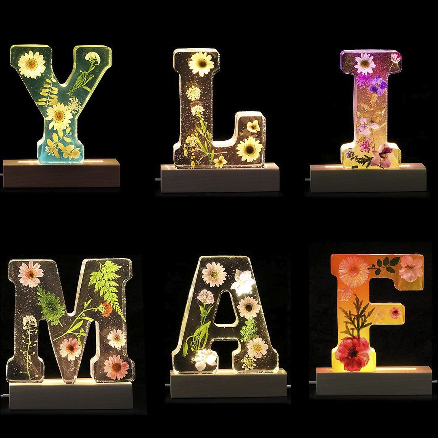 LED letters flowers