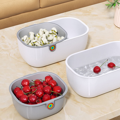 Practical Snack Bowl With 2 Levels