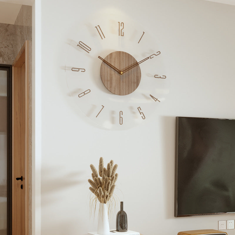 Nordic design wooden wall clock