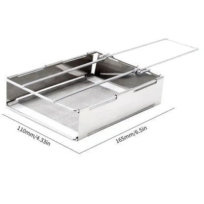 Foldable Stainless Steel Wood - Burning Stove - Portable Camping Cooker for Outdoor Cooking