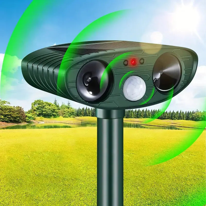 Solar - Powered Animal Repeller With Ultrasound