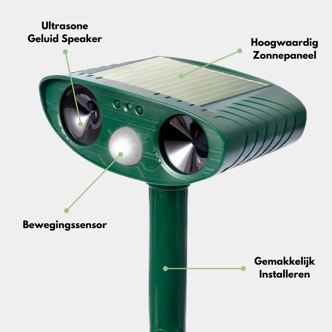 Solar - Powered Animal Repeller With Ultrasound