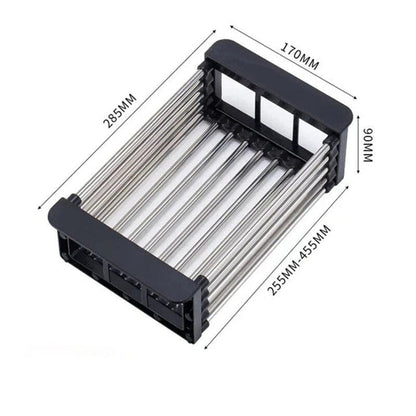 Extendable Sink Draining Rack - Space - Saving Crockery and Vegetable Holder for the Kitchen