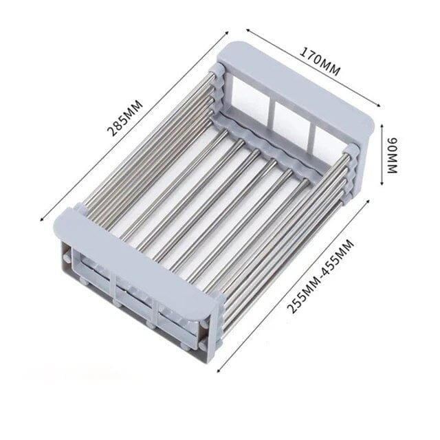 Extendable Sink Draining Rack - Space - Saving Crockery and Vegetable Holder for the Kitchen