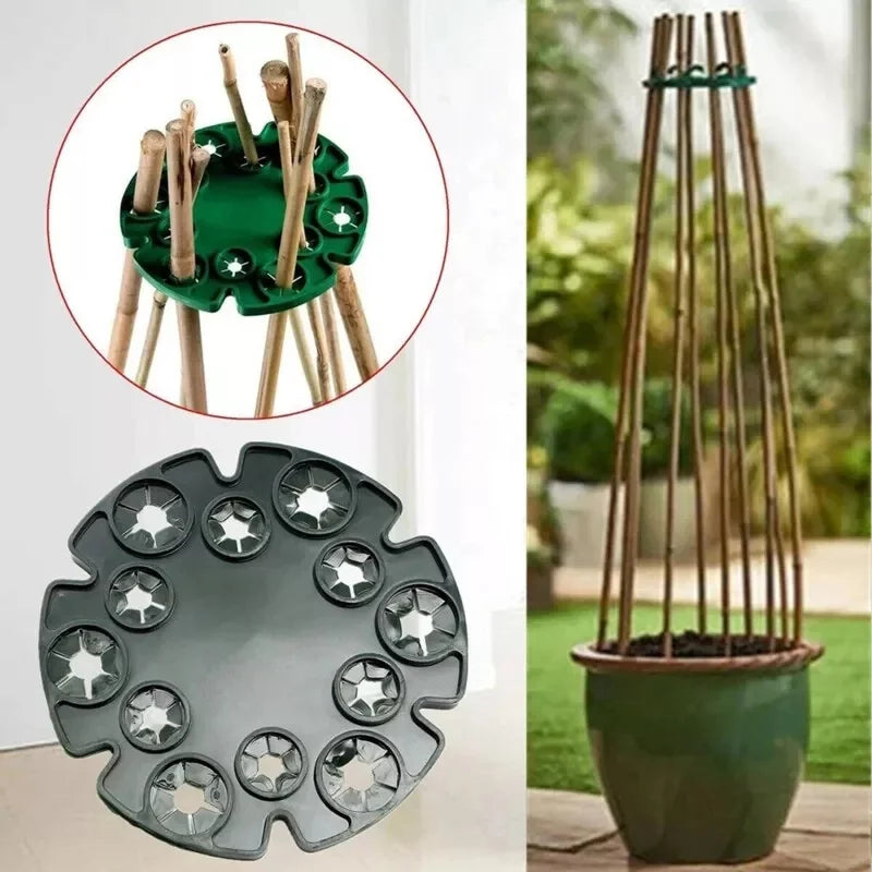 Plant Support Ring for Bamboo Poles - Stable Climbing Support for Tomatoes and Climbing Plants