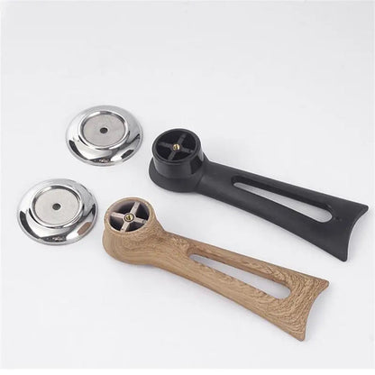 Replacement Handle For Pot Lid - Wooden Design With Stainless Steel Base