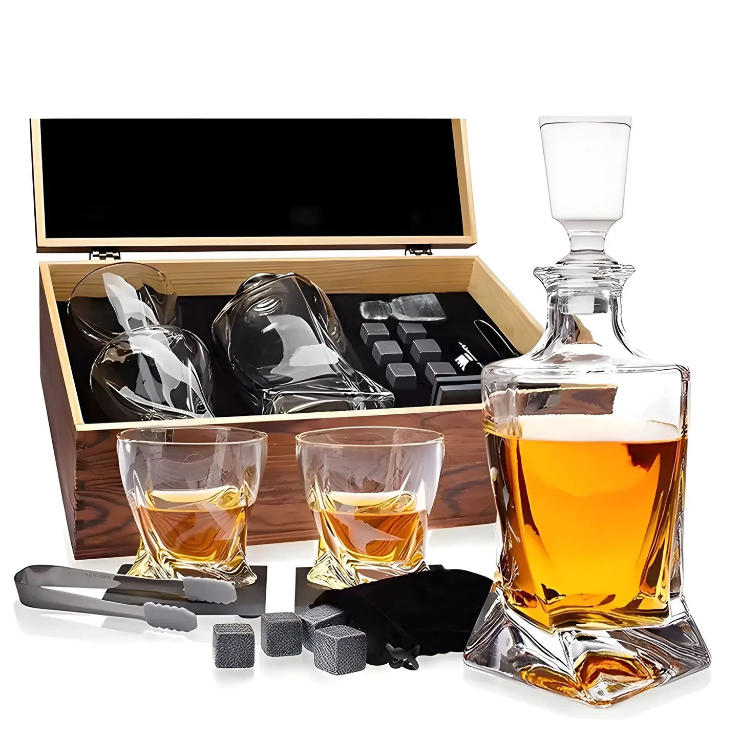 Exclusive Crystal Whiskey Set with Decanter and Glasses