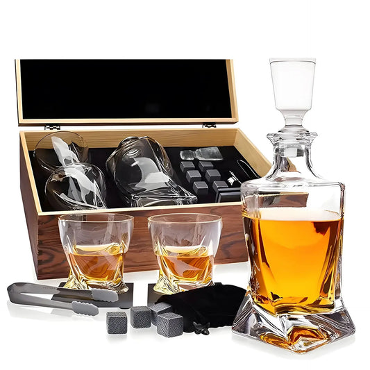 Exclusive Crystal Whiskey Set with Decanter and Glasses