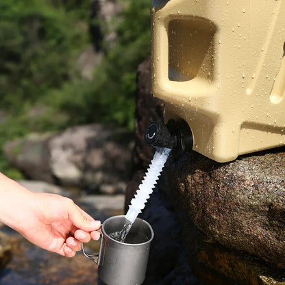Portable 12 Litre Water Container With Drain Tap - Robust Canister For Outdoor And Camping