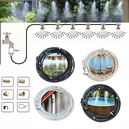 Watering System for the Garden - Drip Irrigation Kit with Adjustable Spray Head and Accessories