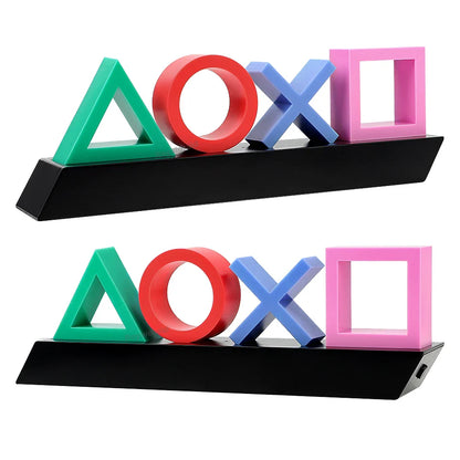 Led Table Lamp Playstation Symbols - Music - Controlled Decorative Lamp For Gaming  Bedroom
