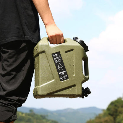 Portable 12 Litre Water Container With Drain Tap - Robust Canister For Outdoor And Camping
