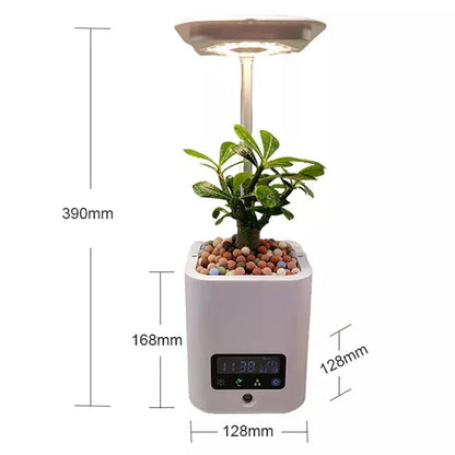 Multifunctional Smart Hydroponic Plant Pot with Calendar , Diffuser and Desk Lamp