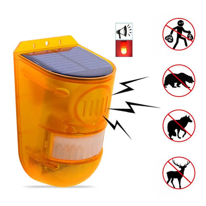 Solar - Powered Animal Repeller with Alarm - Effective Protection Against Animals