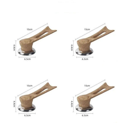 Replacement Handle For Pot Lid - Wooden Design With Stainless Steel Base