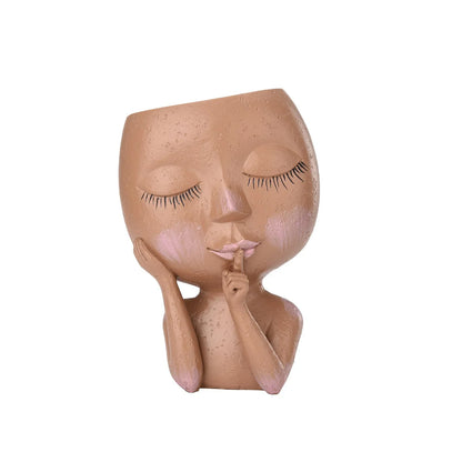 Decorative Flower Pot - Creative Plant Pot With Face For Houseplants And Succulents