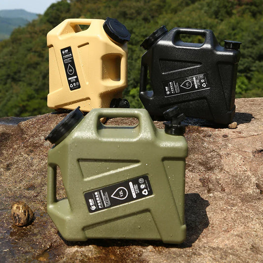 Portable 12 Litre Water Container With Drain Tap - Robust Canister For Outdoor And Camping