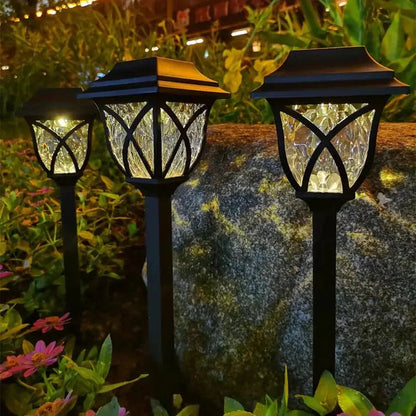 Solar Garden Lighting with Natural Charm - Elegant Lamps for Outdoors