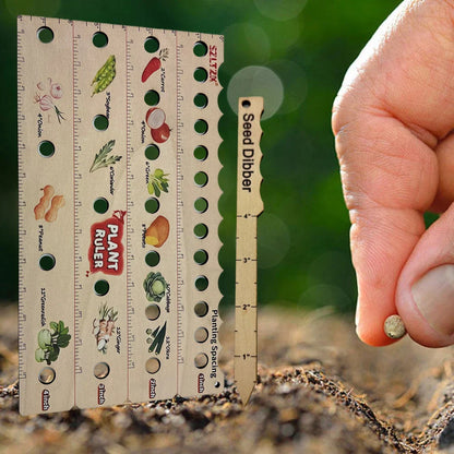 Wood Planting Ruler - Multifunctional Seed Measuring Tool for Garden