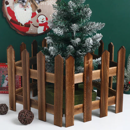 Decorative Wooden Garden Fence for Flower Beds and Outdoor Areas