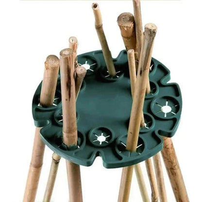 Plant Support Ring for Bamboo Poles - Stable Climbing Support for Tomatoes and Climbing Plants