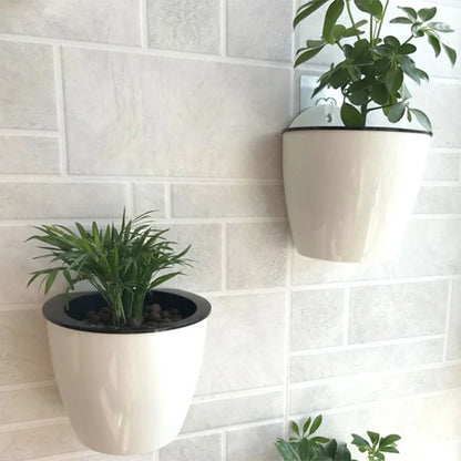 Self - Watering Hanging Plant Pot - Modern Flower Pot for Wall Mounting