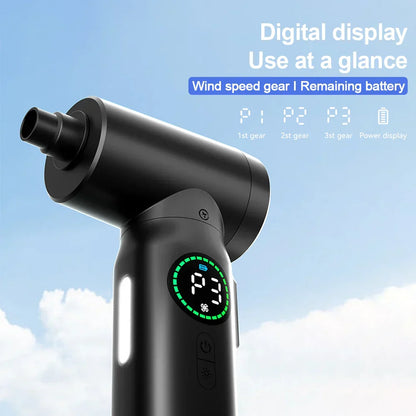 2-in-1 Portable Vacuum Cleaner And Blower With Compressed Air And Led Light (7500mah)