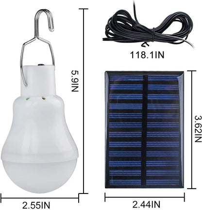 Solar Lamp With Solar Panel - Energy - Saving LED Lamp For Indoor And Outdoor Use