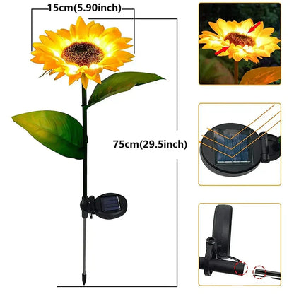 Waterproof Solar Sunflower Lamp for Garden & Patio