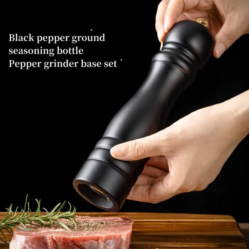 Salt And Pepper Mill Set - Manual Wooden Spice Mill With Ceramic Grinder And Adjustable Grind